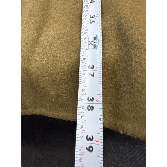 ZARA Wool Blend Minimalist Overcoat Small Olive Brown Classic Fall Coat - Picture 10 of 12